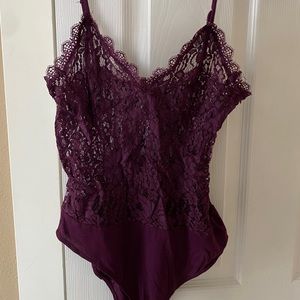 Plum lace bodysuit